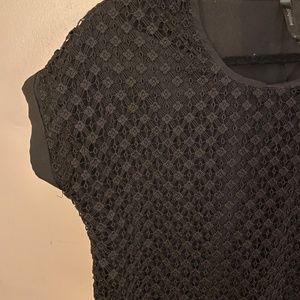 Easybuy lace overlay blouse